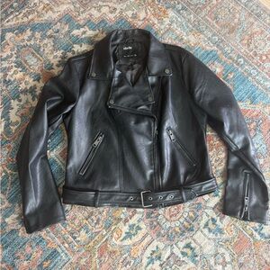 Elodie Faux Leather Moto Jacket